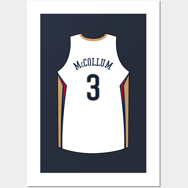 CJ McCollum New Orleans Jersey Qiangy Wall Art by qiangdade